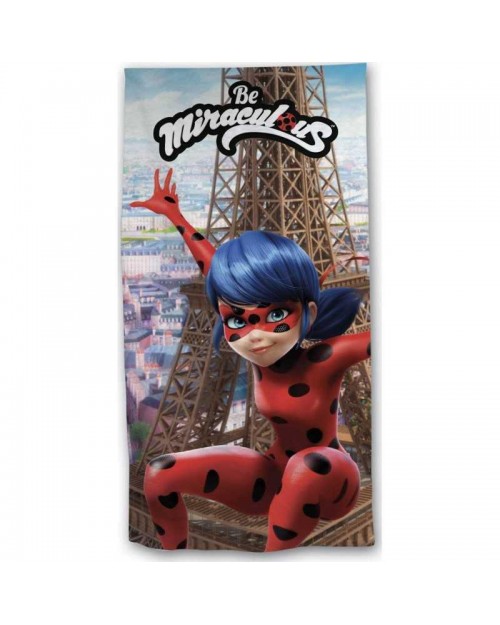 Ladybug Disney Miraculous in Paris Beach Towel