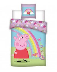 Peppa Pig Rainbow Single Duvet Cover Set