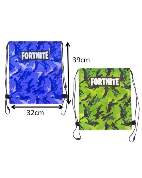 Fortnite Drawstring Bag Camouflage Blue