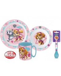 Paw Patrol Girls Pink 5 Piece Breakfast or Dinner Set